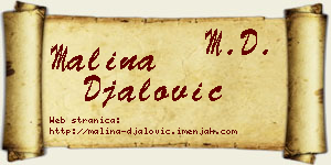 Malina Đalović vizit kartica